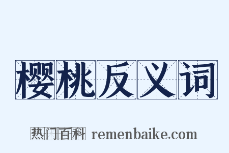 樱桃反义词是什么意思的图片